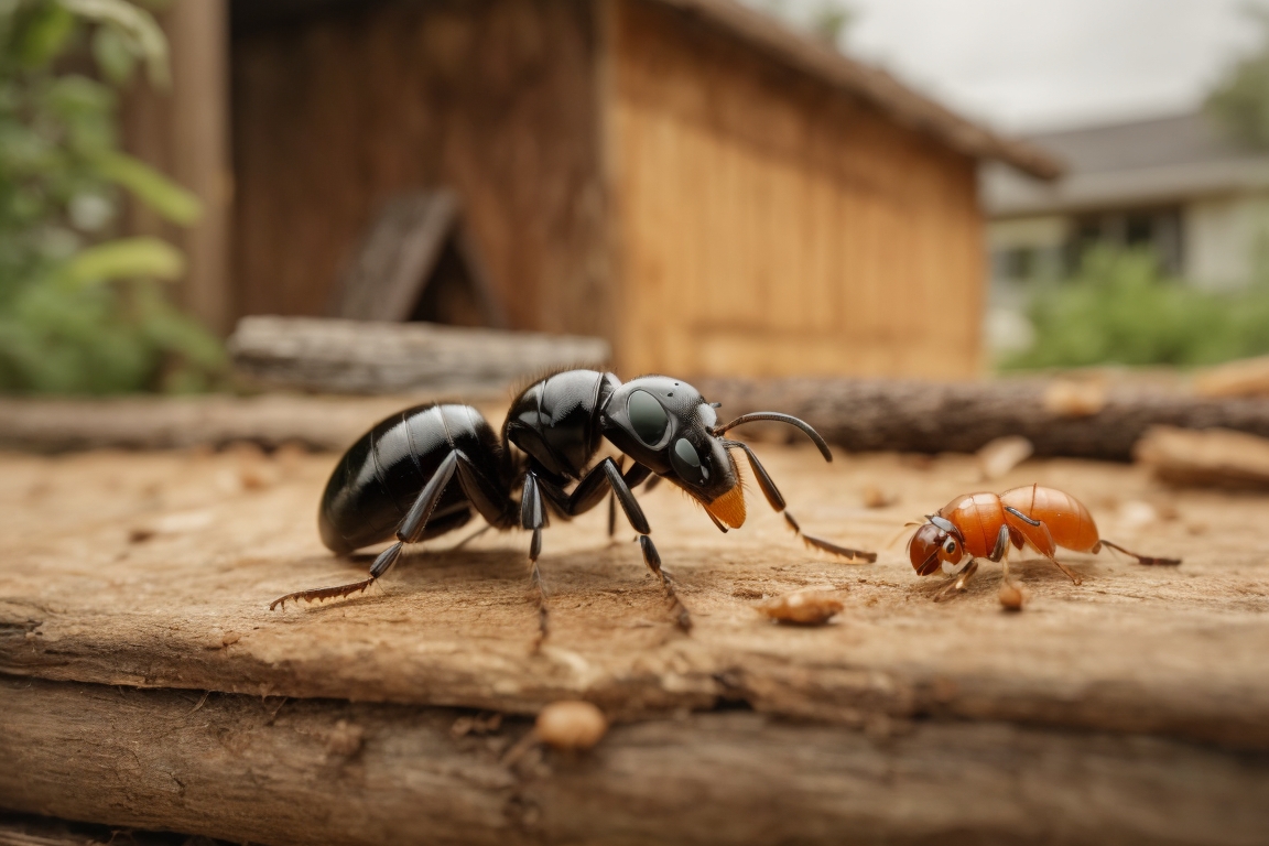 carpenter ant damage vs termite damage